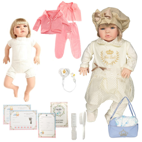 Boneca Bebe Reborn Barata Menina Princesa Enxoval