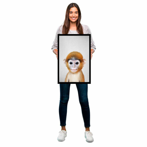 Quadro decorativo Macaco Filhote Fofo Animais Fofos para sala quarto no  Shoptime