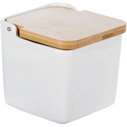 Saleiro de Mesa Porcelana e Madeira 12x12 - Lyor Menor preço em Saleiro de Mesa Porcelana e Madeira 12x12 - Lyor