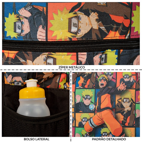 Mochila Escolar Infanto- Juvenil Naruto Uzumaki Anime Desenho em Promoção  na Americanas