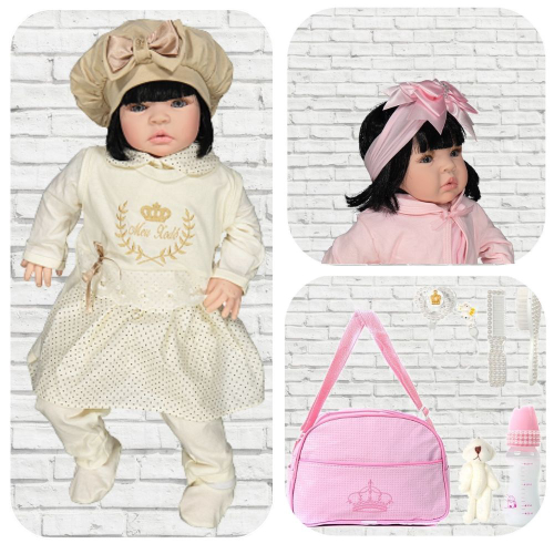 Boneca Bebe Reborn Barata De Pano Morena New born no Shoptime