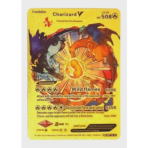 Cartas Pokémon Gold / Douradas Charizard Colecionável + Brinde em Promoção  na Americanas