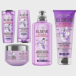 Kit Completo Hidra Hialurônico Elseve Shampoo Condicionador 200ml + Creme de pentear + Mascara intensiva + Hidratação é ruim? Kit Completo Hidra Hialurônico Elseve Shampoo Condicionador 200ml + Creme de pentear + Mascara intensiva + Hidratação é boa?