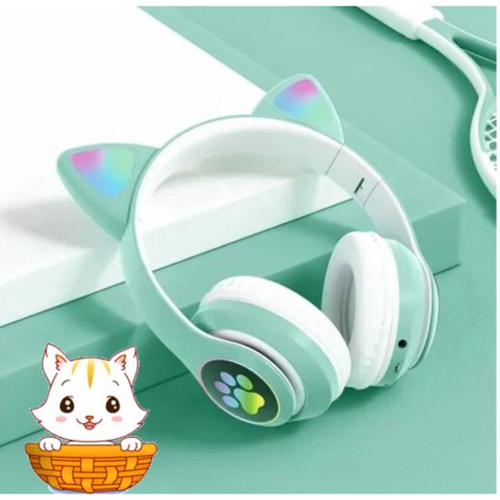 Fone De Ouvido Bluetooth Led Orelha Gato Led Headphone –