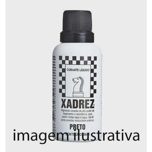 Corante Líquido Xadrez 50ml Bisnaga Preto