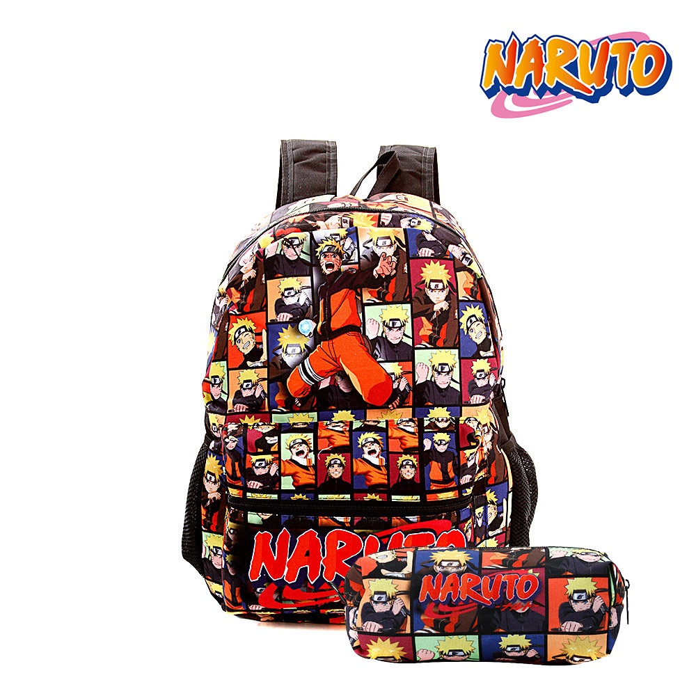 Mochila Escolar Boruto Anime Naruto Costas Juvenil + Bandana