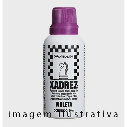 Corante Liquido Tinta Xadrez Amarelo Azul Branco Laranja Marrom Violeta  Preto Verde Bisnaga 50ml - MAZA - Corante para Tinta - Magazine Luiza