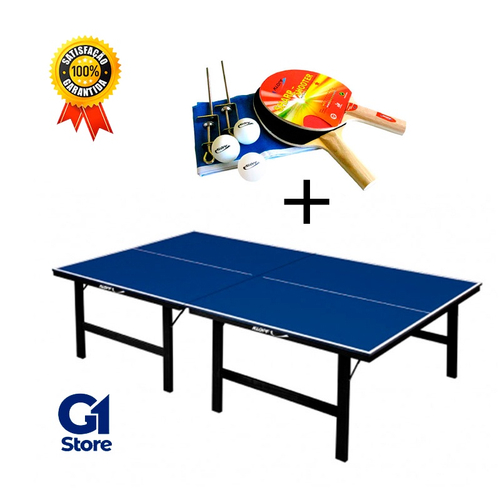 Mesa de ping pong mdp 15mm 1087 klopf cor preta c/ rodas, suporte