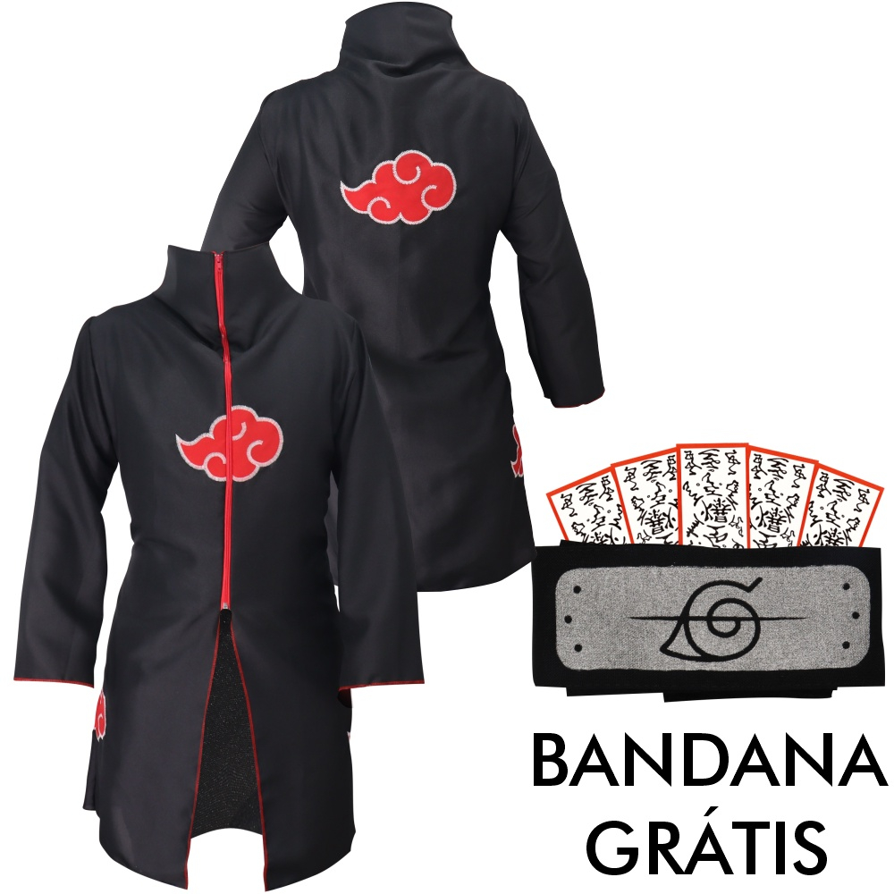 Naruto, Akatsuki Nuvem Vermelha Roupas Cos