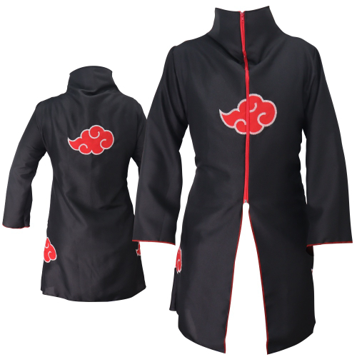 Vestido Rodado Akatsuki Naruto Shippuden Nuvens Vermelhas