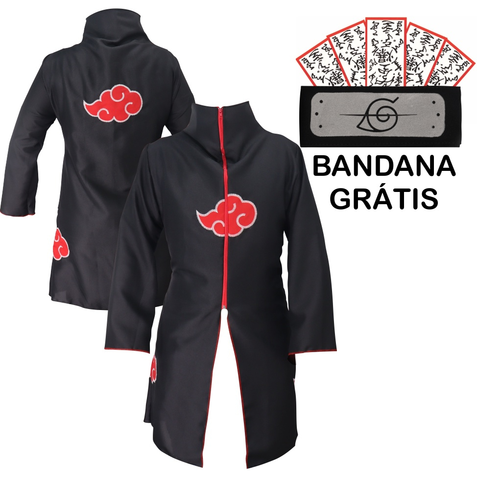 Compre Naruto Akatsuki Cosplay Colar Nuvem Vermelha