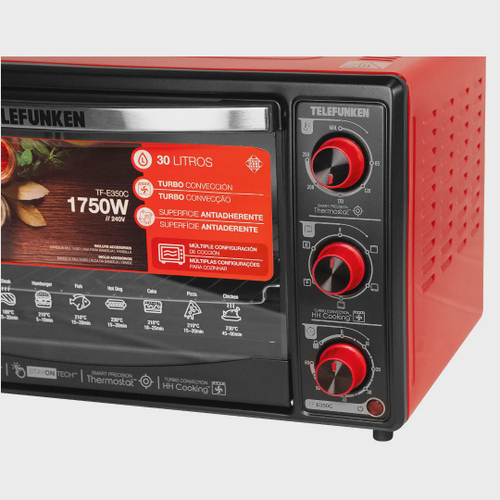 Forno Elétrico 30 Litros Com Convecção 1750W Telefunken Em Promoção Na ...