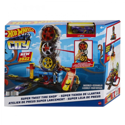 Pista de Percurso e Veículo - Hot Wheels - City - Robô Tubarão