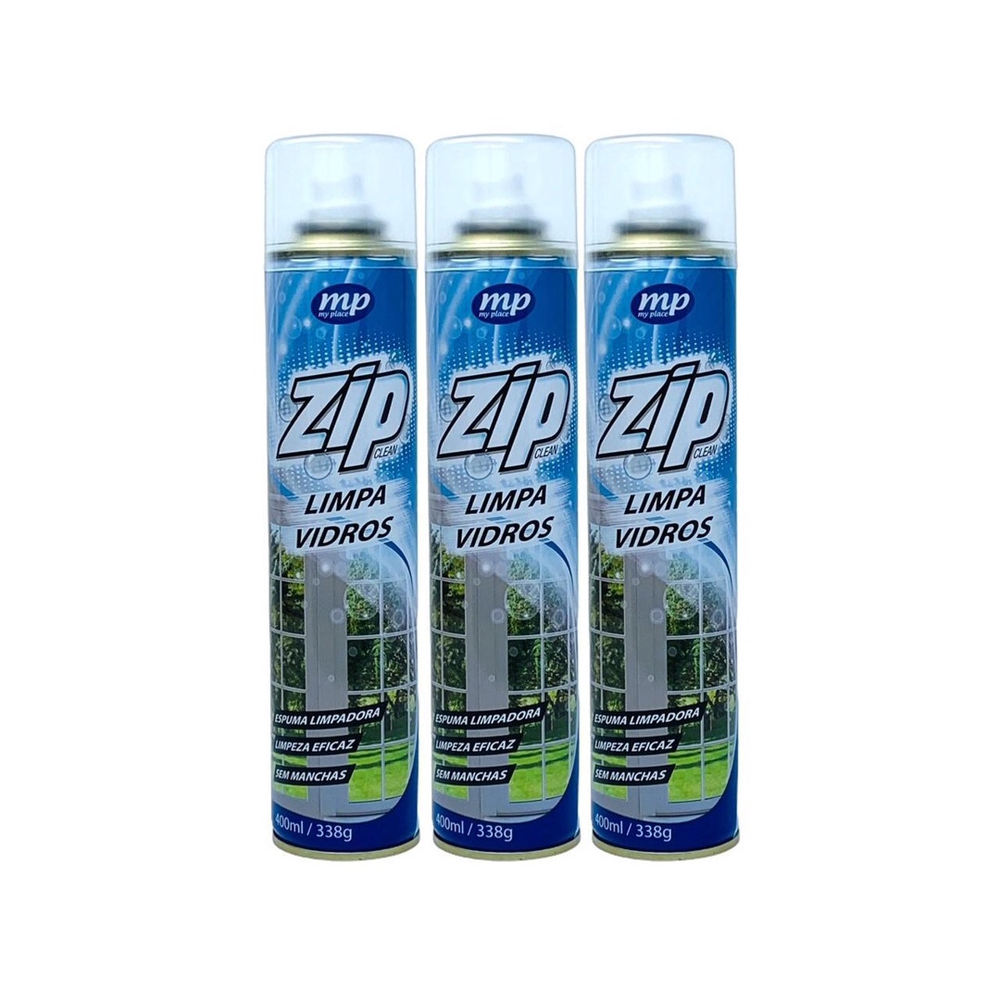 Limpa Vidros Zip Spray Espuma Eficaz Sem Manchas 400Ml em Promoção