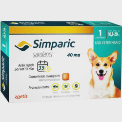 Simparic 10,1 a 20 kg 40 mg - comprimido unitário é boa?