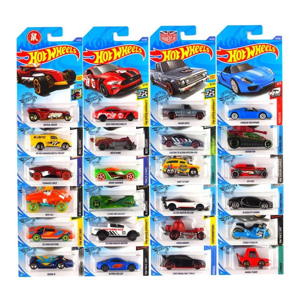 Carrinho Hot Wheels Kit 10 Unidades Sortidos sem Repetidos Matel