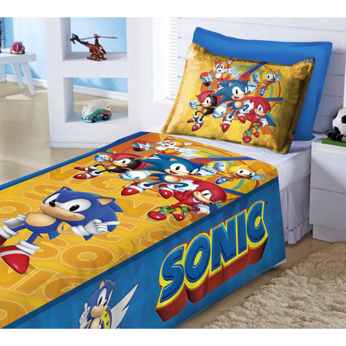 Jogo de Cama Infantil Sonic 3 Peças