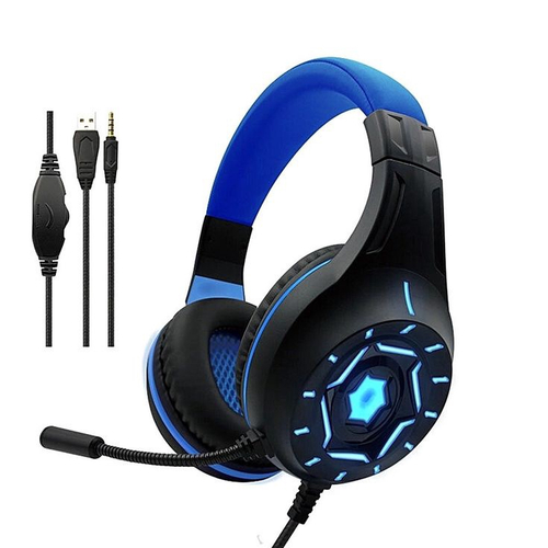 Fone gamer Headset Microfone com Redução de Ruído LED para PS4 Xbox one Pc  Notebook Smartphone