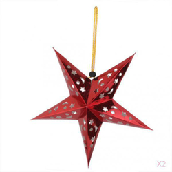 Pacote de 2 Lanterna Estrela de Papel 3D Pentagrama Abajur para 4 de Julho Dia é boa?