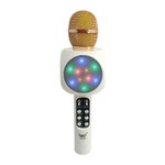 Microfone Karaoke S Fio Bluetooth Speaker Usb Branco A-915
