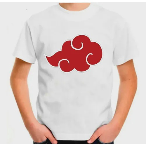 Camiseta akatsuki nuvem vermelha masculina personalizada