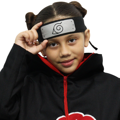 Bandana Naruto Aldeia Da Folha Ajustavel Flexível Cosplay Criança