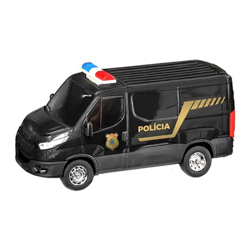 Carro de Polícia Azul Força e Ação Poliplac - Up Brinquedos