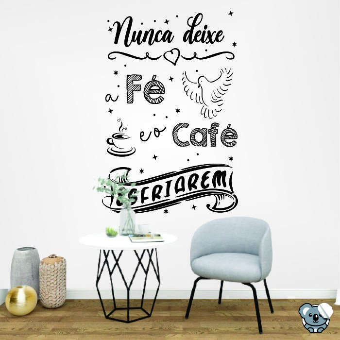 Adesivo de Parede Frase Nao faca drama, faca cafe - Arte Destaque