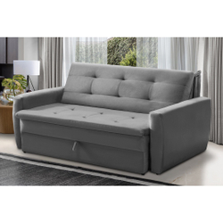 Sofá Cama Jade 1,36m Suede Cinza Adonai Estofados Menor preço em Sofá Cama Jade 1,36m Suede Cinza Adonai Estofados