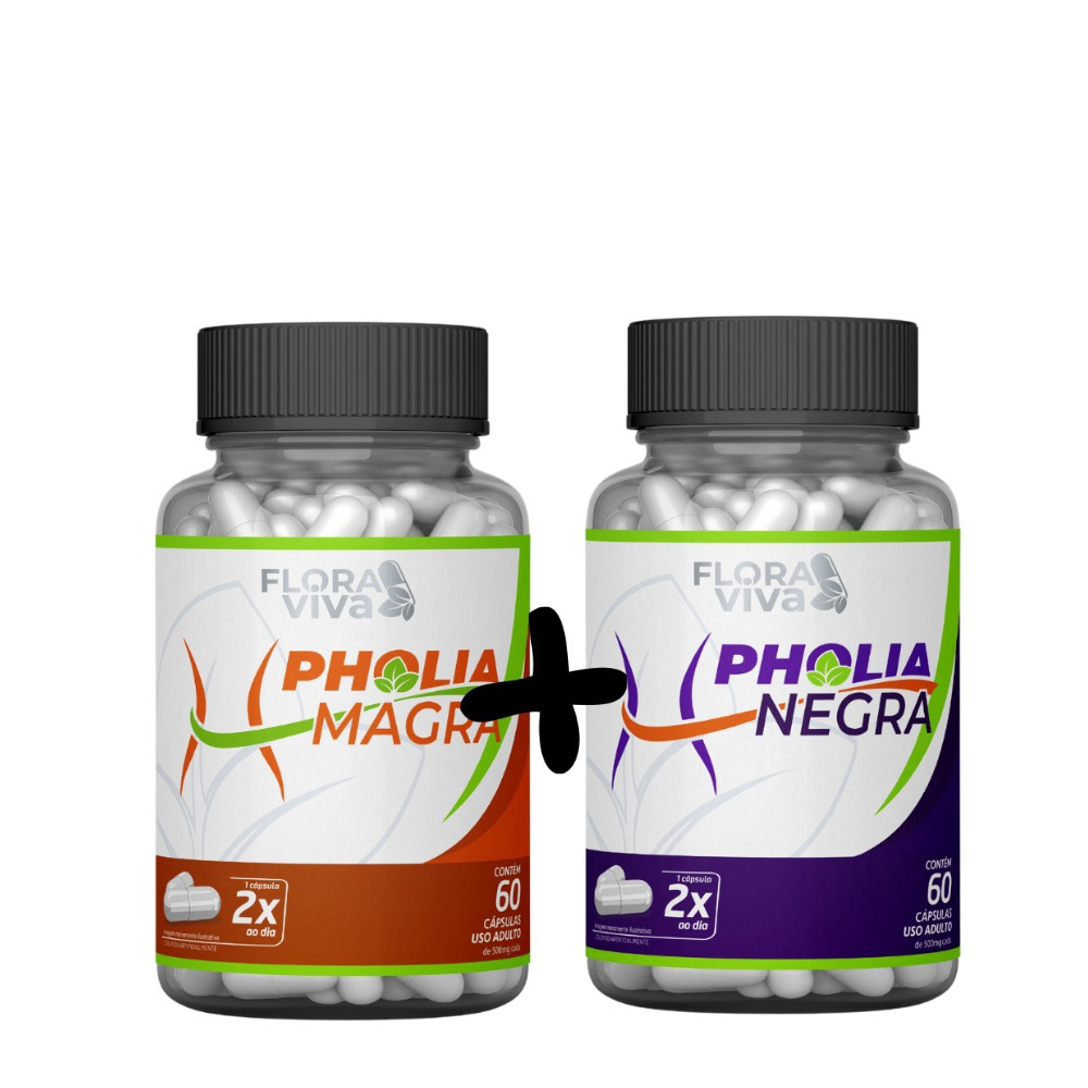 Pholia Magra + Pholia negra 500 mg 60 cápsulas 2 potes em Promoção Ofertas na Americanas