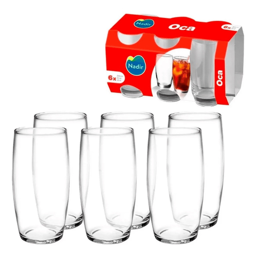 Jogo De Copo Vidro Oca 300ml Long Drink C/6 Peças Nadir na Americanas  Empresas