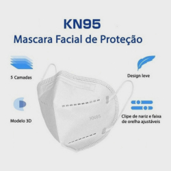 Kit 50 Máscaras KN95 com Clip Nasal - Proteção Máxima com 5 Camadas N95 KN95 PFF2 - Registro ce / fda / Anvisa é boa?