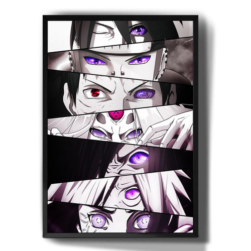 Quadro decorativo Emoldurado Kakashi Anime Naruto Arte Desenho