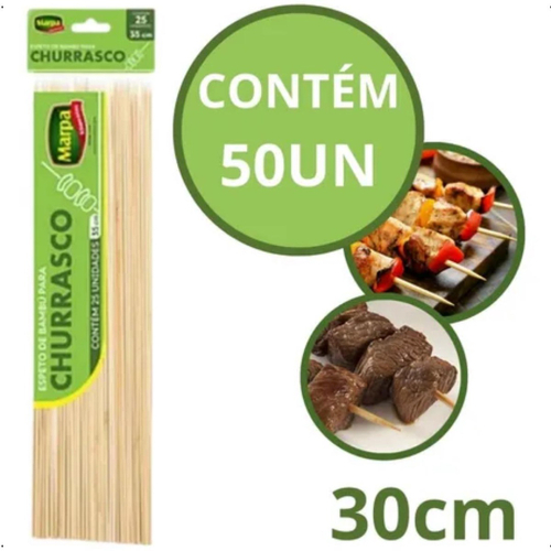 ESPETOS DE BAMBU KNOTTED STICKS 9CM 50UN NATURAL PRODUTOS