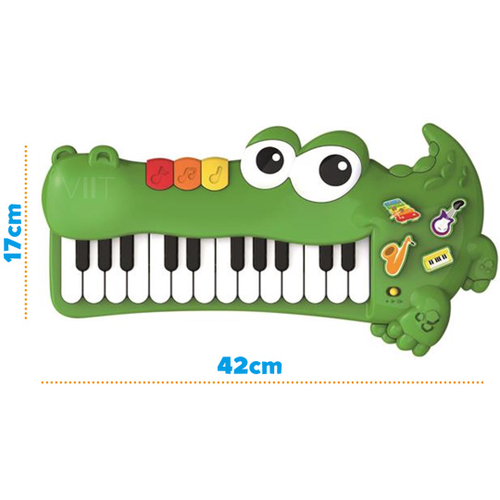 Teclado Piano Musical Infantil Educativo Crocodilo Baby Multikids BR1445 –  Brinquedo Jacaré Sensorial Interativo 4 Sons em Promoção na Americanas