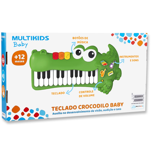 Teclado Piano Musical Infantil Educativo Crocodilo Baby Multikids BR1445 –  Brinquedo Jacaré Sensorial Interativo 4 Sons em Promoção na Americanas