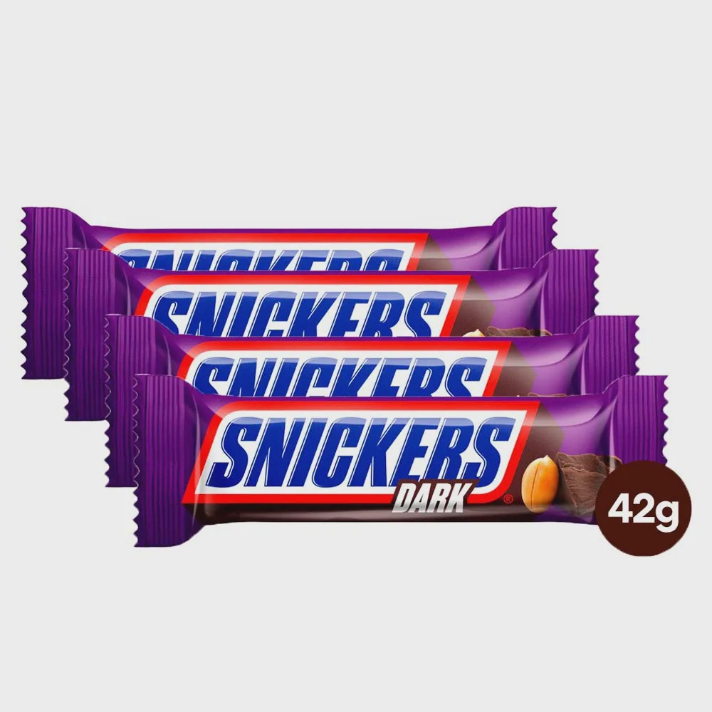 Chocolate Snickers Dark 42g Kit com quatro unidades | Submarino