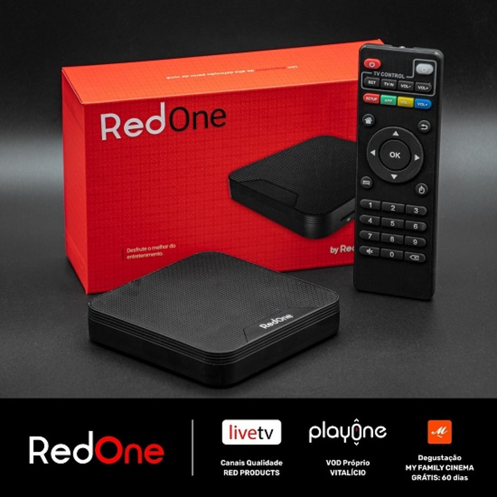 Receptor red one ultra hd wifi android iptv em Promoção na Americanas