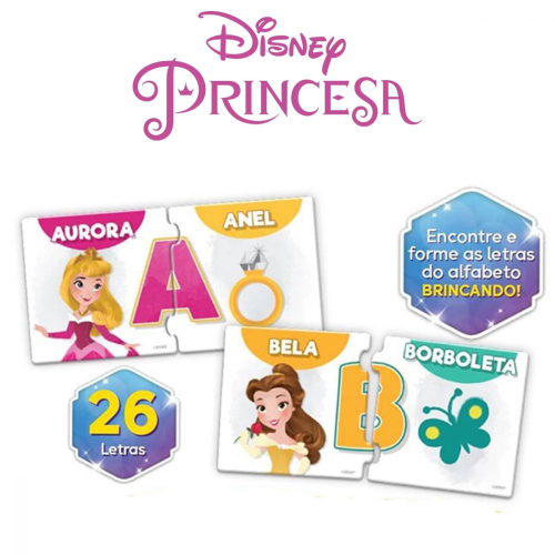 Jogo Educativo Jogo do Alfabeto Princesas Disney Mimo Play