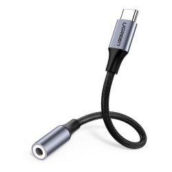 Cabo de Áudio Ugreen AV142 Usb Tipo C p 3,5mm 10cm Cinza Menor preço em Cabo de Áudio Ugreen AV142 Usb Tipo C p 3,5mm 10cm Cinza