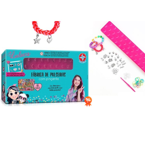 Kit Fábrica De Pulseiras Infantil Da Luluca Com Pingentes - Estrela