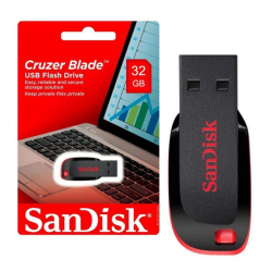 Pen Drive Cruzer Blade Sandisk USB 2.0 32GB SDCZ50-032G-B35- lacrado Menor preço em Pen Drive Cruzer Blade Sandisk USB 2.0 32GB SDCZ50-032G-B35- lacrado