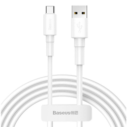 Cabo Type-c / Usb Turbo Baseus Mini White 3a 1m Menor preço em Cabo Type-c / Usb Turbo Baseus Mini White 3a 1m