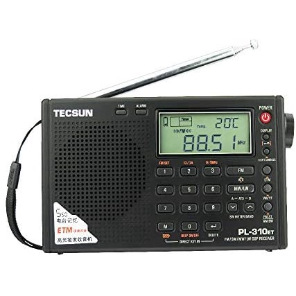 Tecsun PL-310ET Fm Banda Mundial Pll Dsp Rádio Preto Por Allnice Em ...