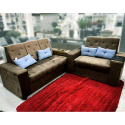 Conjunto de Sofá Estofado 2 e 3 Lugares Safira Suede é boa?