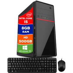 Menor preço em Computador Cpu Intel Core i5 8GB HD 500GB Windows 10 Hdmi Teclado e Mouse Pc