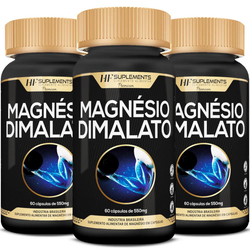 3x Magnésio Dimalato Premium 550mg 60 Caps Hf Suplements é boa?