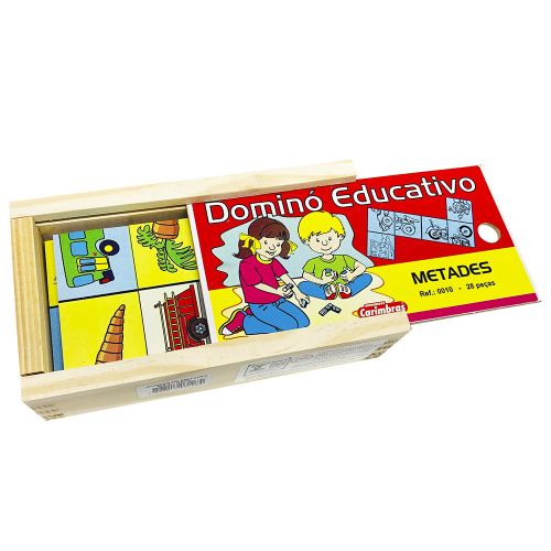 Jogo Educativo e Pedagógico Infantil Dominó de Metades 0010 em Promoção na  Americanas