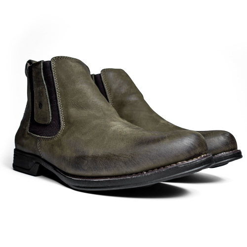 Bota chelsea hot sale masculina cinza