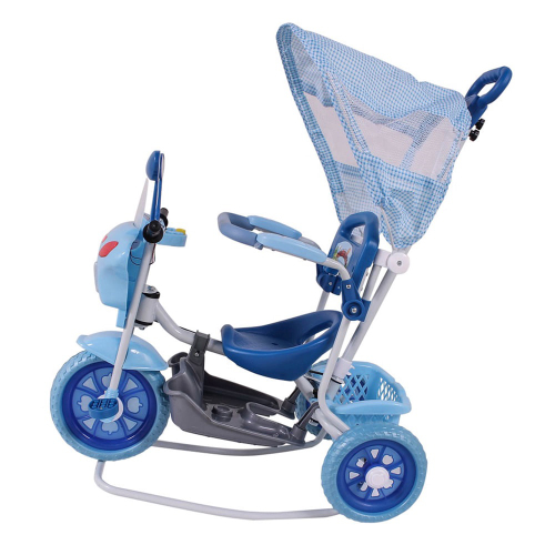 Triciclo Infantil Ararinha Resistente Monobloco Reforçado Azul e